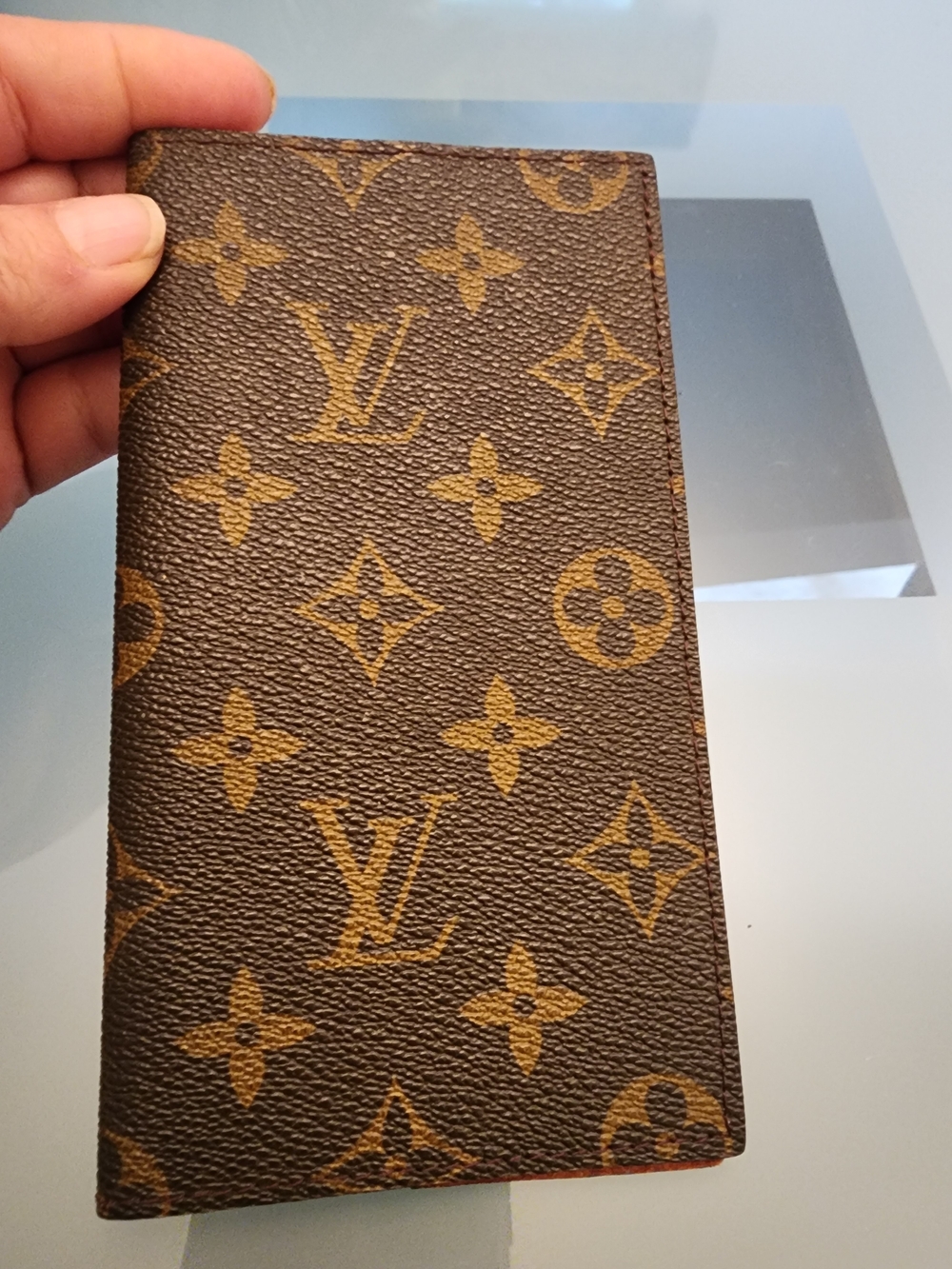 RARE EXOTIC vintage Louis Vuitton Ostrich leather agenda or checkbook cover